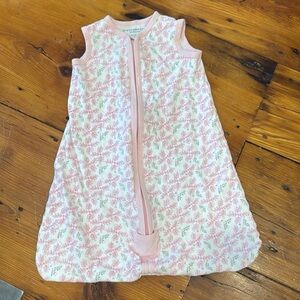 Burt’s Bees pink sleep sack 100% cotton size small 10-18 lbs 0-6 months 23-26”